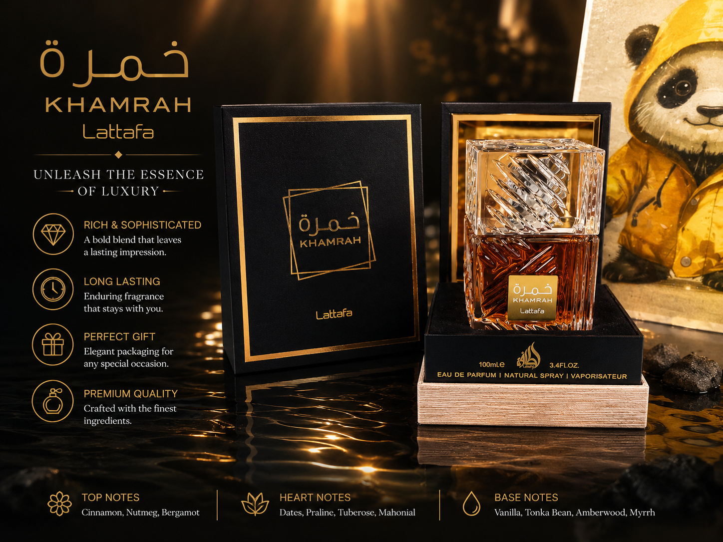 Perfume Fragrance Bottle - Khamrah Eau De Parfum 100ml -