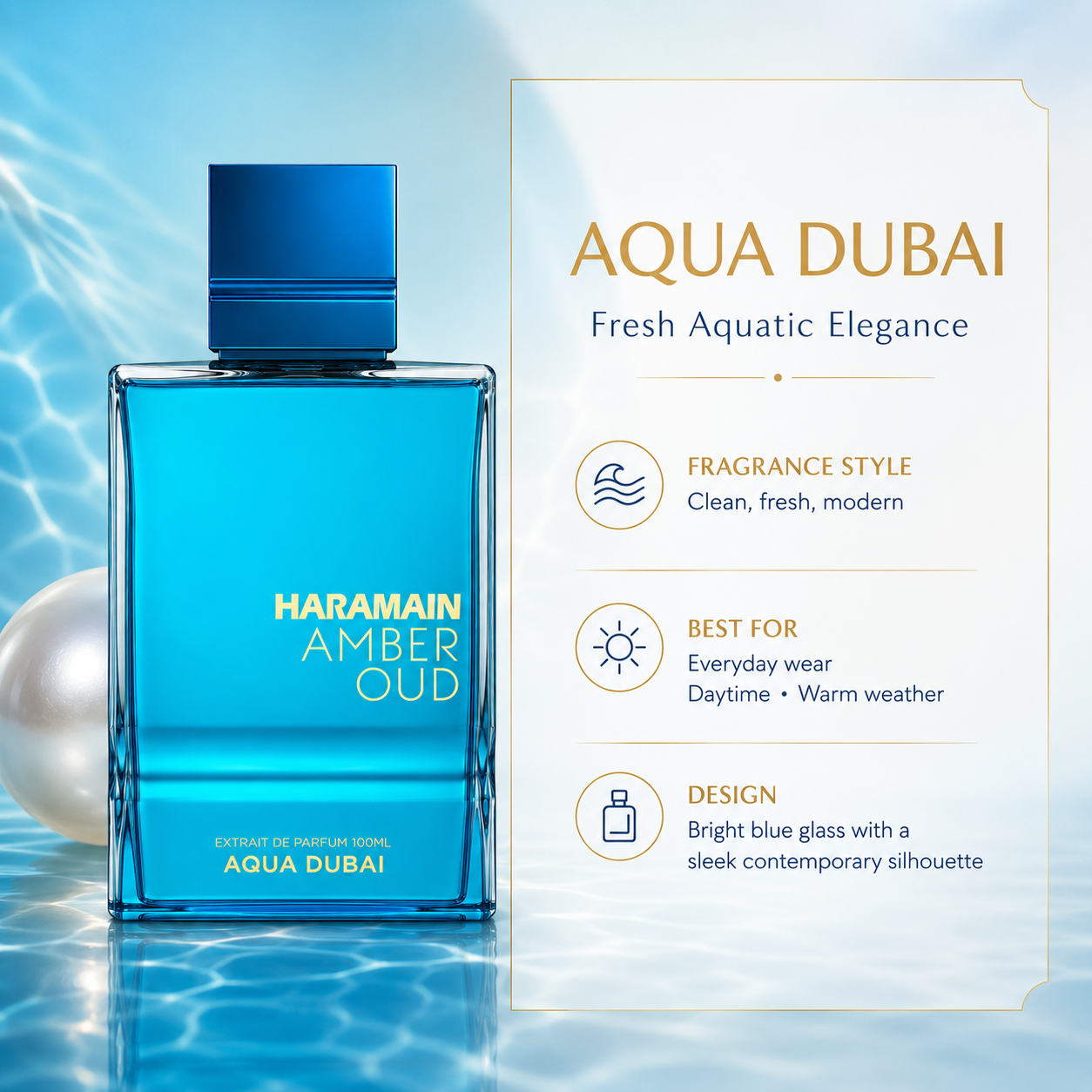 Al Haramain Amber Oud Aqua Dub - огляд і ціна Perfume Fragrance Bottle