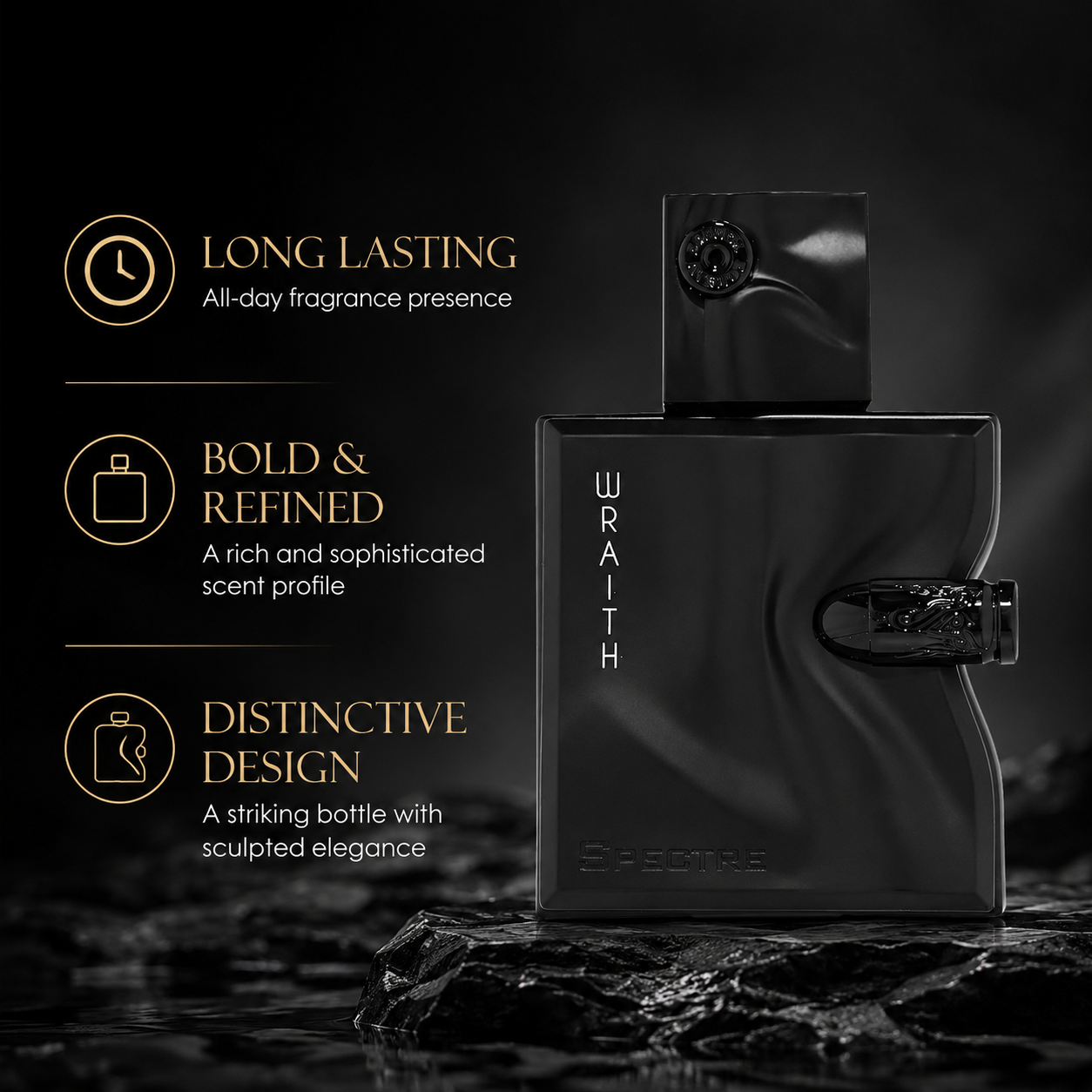 Sculpted Black Bottle Men Eau  - огляд і ціна Perfume Fragrance Bottle