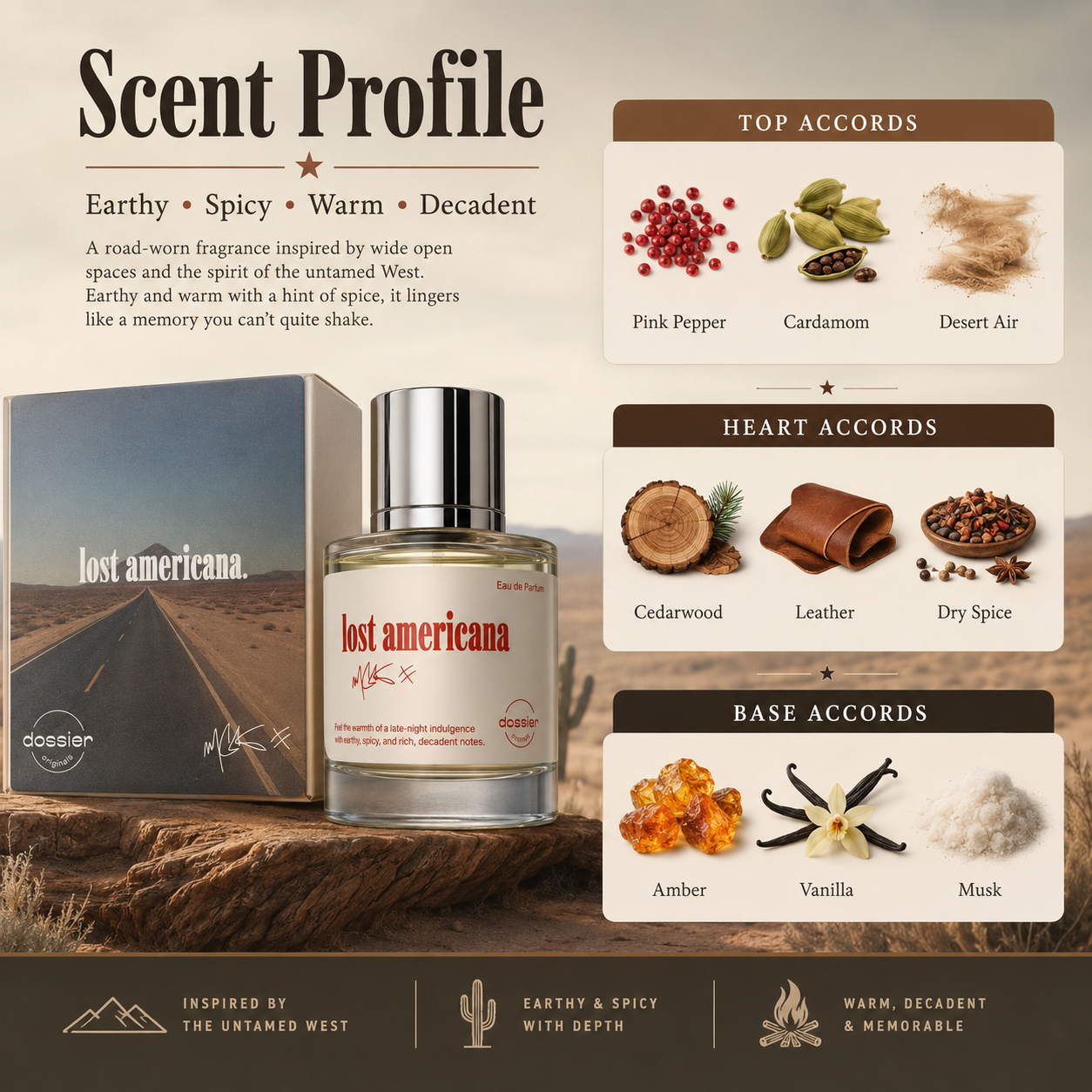 Dossier Originals - Lost Ameri - огляд і ціна Fragrance Perfume Spray