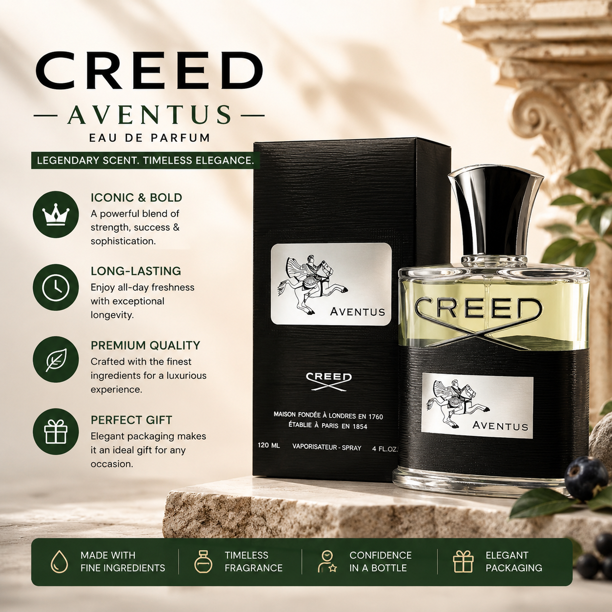 Aventus Style Perfume For Men  - огляд і ціна Perfume Fragrance Bottle